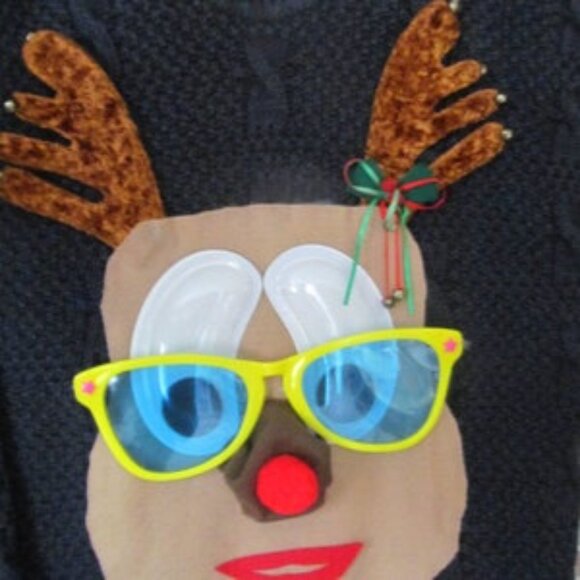 Timberland Ugly Christmas Sweater Christmas Rudolph Holiday sweater Oversized - Picture 2 of 5